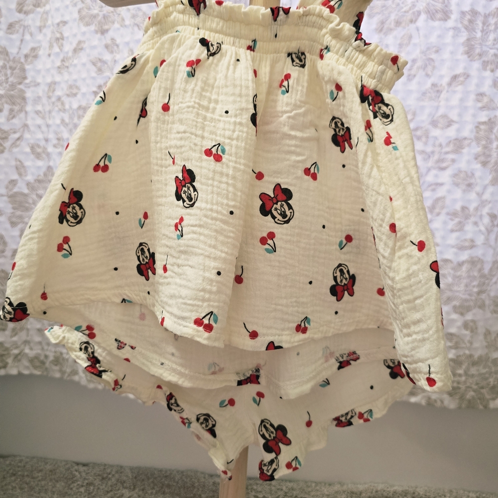 Disney Cream Minnie Mouse Cherry Skort Set